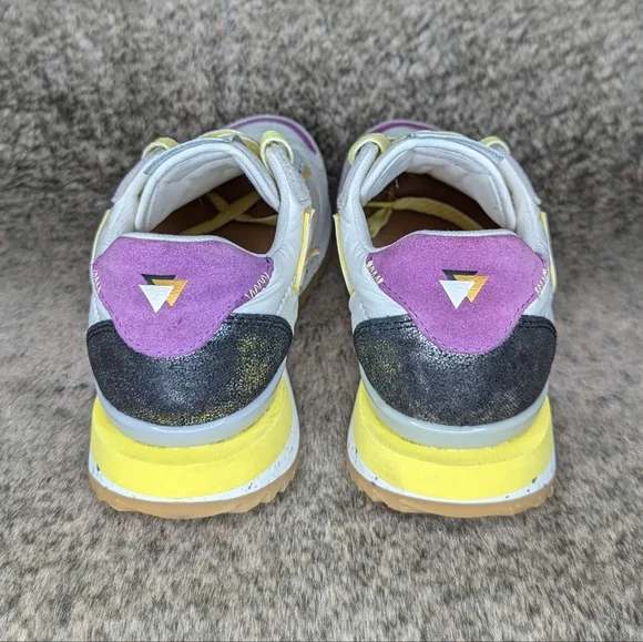 Zero Cent Cinq Runnix Trim Sneakers Grey Yellow Women's 37 - Picture 6 of 10